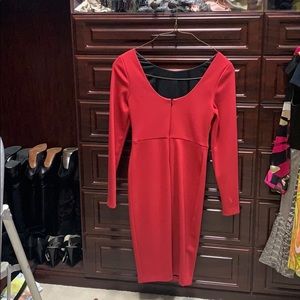 Roberto Rodriguez red cocktail dress
